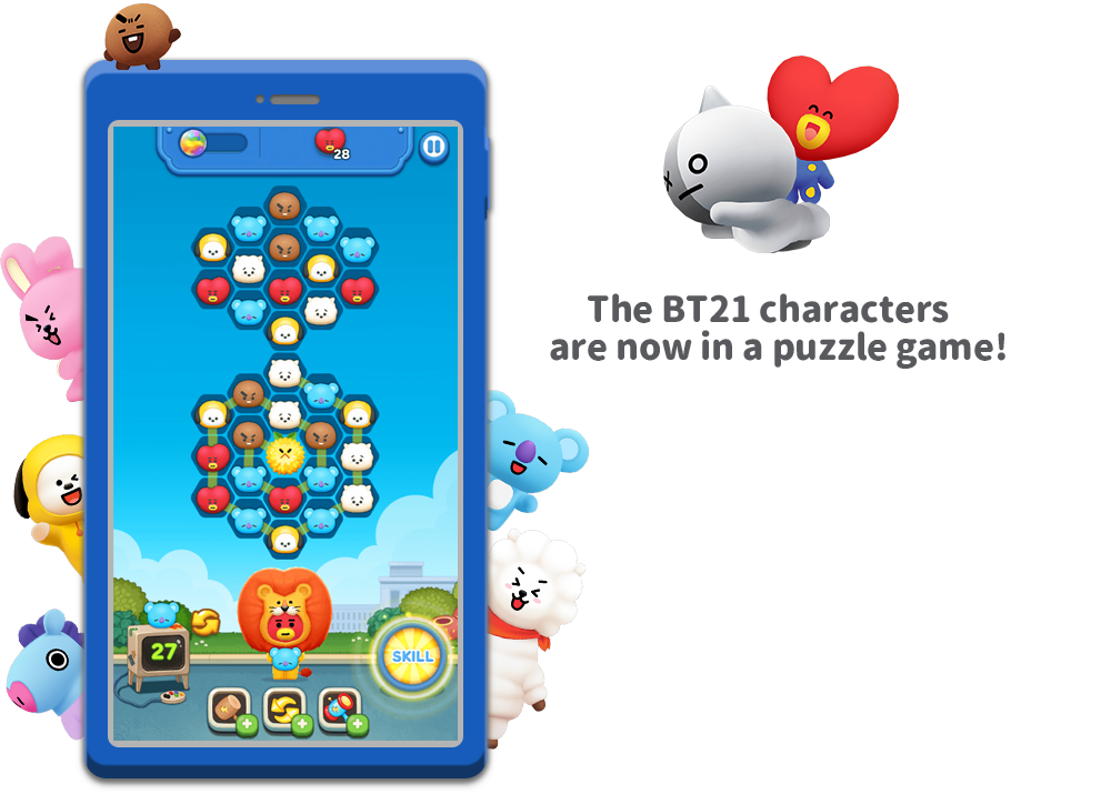 The BT21 characters are now in a puzzle game!